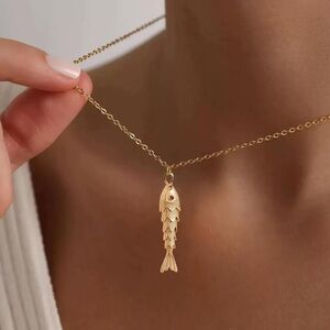New! Gold Fish “Summer Days” Necklace
